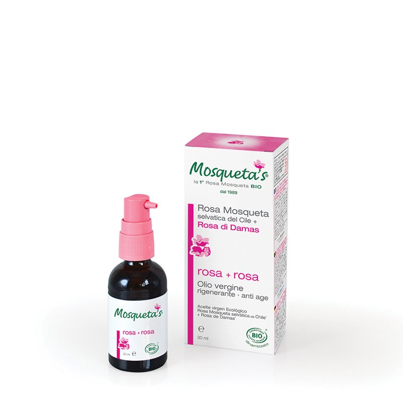 MOSQUETAS-rosa+ rosa Olio vergine di rosa mosqueta bio